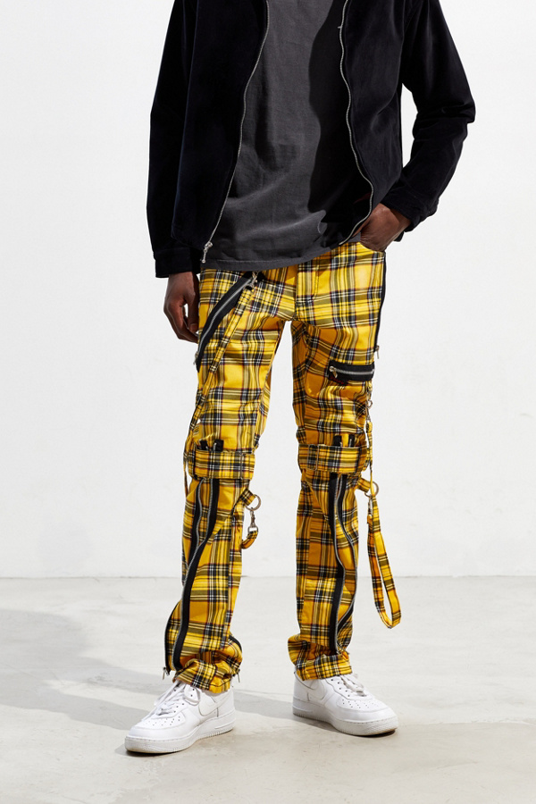Tripp NYC Plaid Zip Chain Pant Urban Outfitters