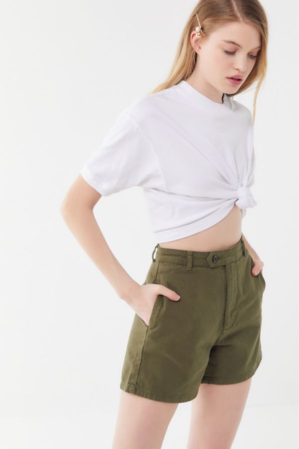 UO Twill High-Rise Trouser Short | Urban Outfitters