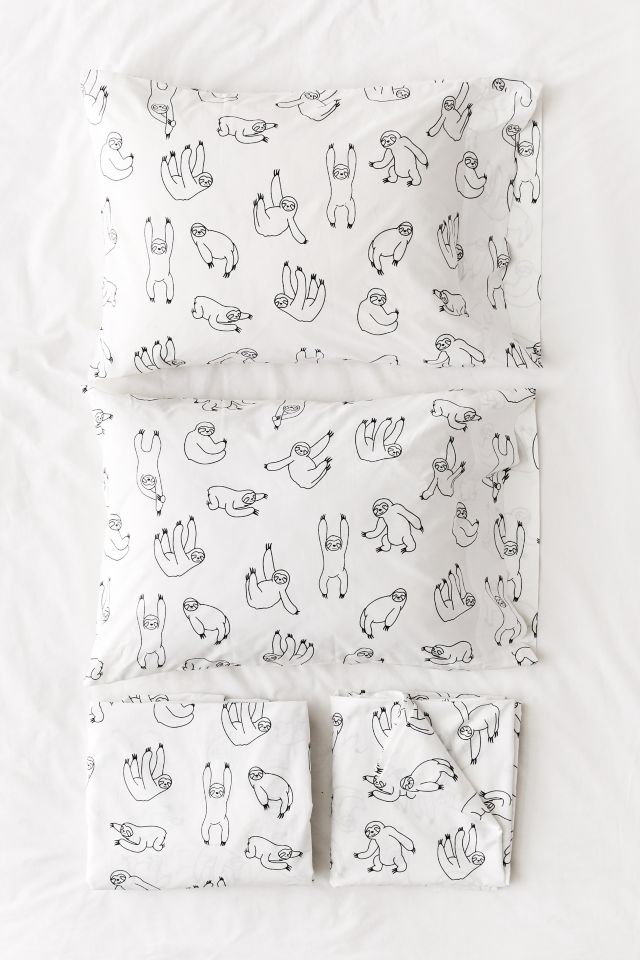 Allover Sloths Sheet Set Urban Outfitters