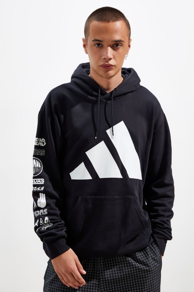 Adidas Trefoil Print Hoodie Sweatshirt Urban Outfitters