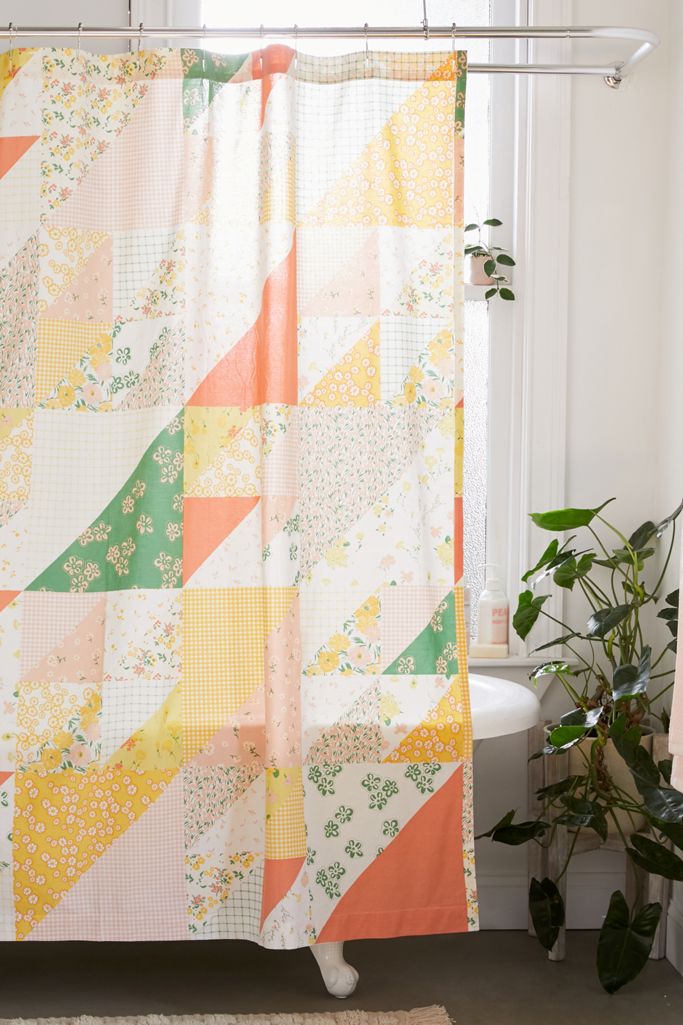 Floral Patchwork Print Shower Curtain Urban Outfitters