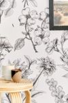 Thumbnail View 1: McKenna Etched Floral Removable Wallpaper