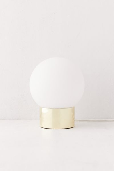 frosted globe table lamp