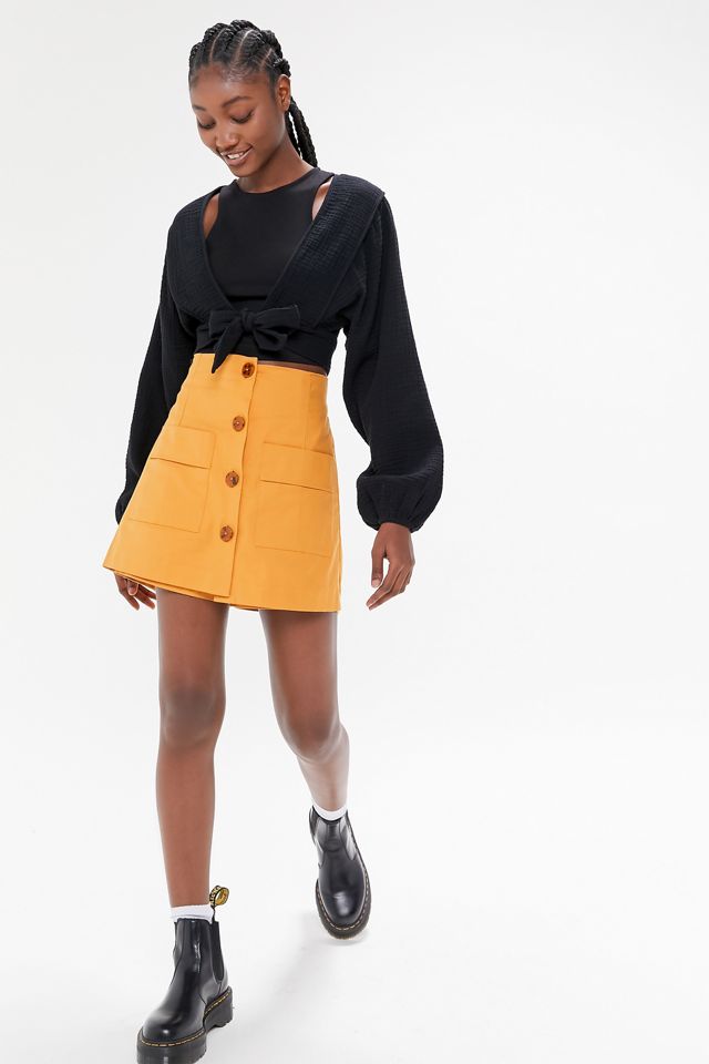 Finders Keepers Jada Button-Front Skort | Urban Outfitters