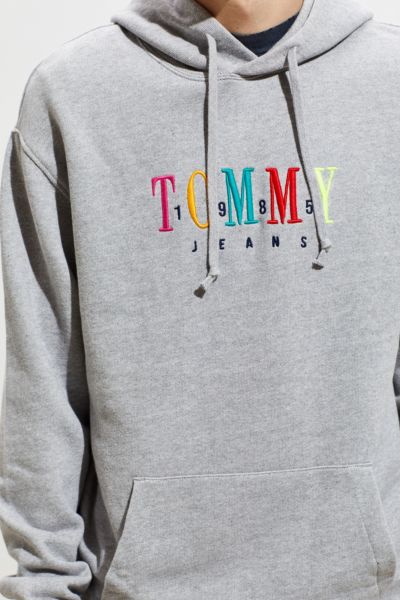 tommy jeans multicolor logo hoodie sweatshirt