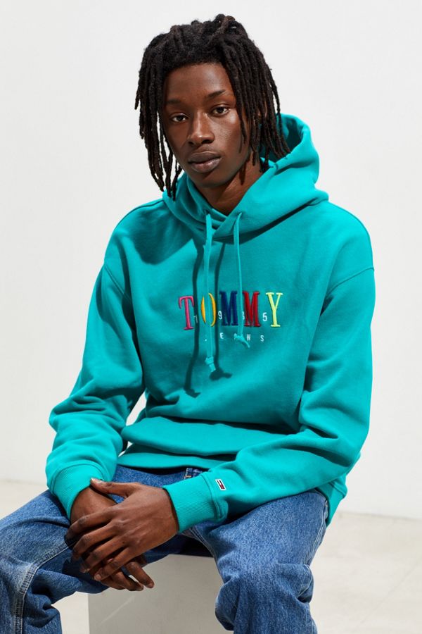 Tommy Jeans Multicolor Logo Hoodie Sweatshirt | Urban Outfitters
