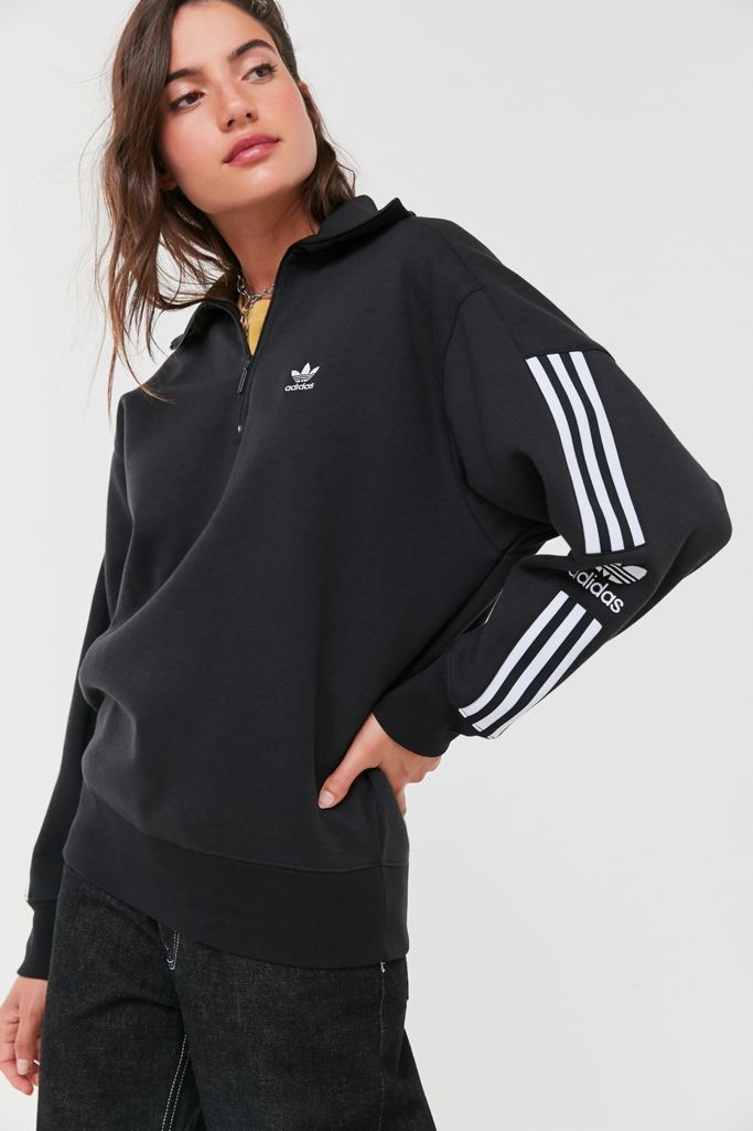 adidas 3-Stripes Half-Zip Sweatshirt | Urban Outfitters