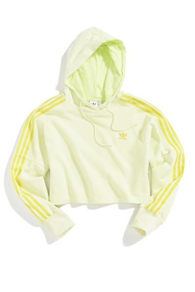 adidas cropped hoodie yellow