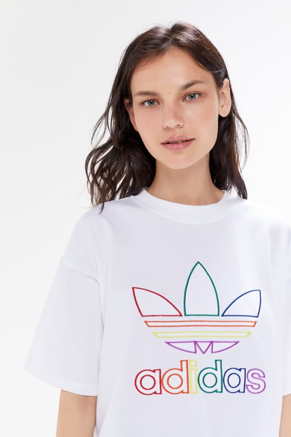 adidas Pride Rainbow Trefoil Tee | Urban Outfitters