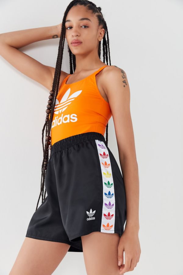 Adidas Pride Rainbow Trefoil Tape Short Urban Outfitters