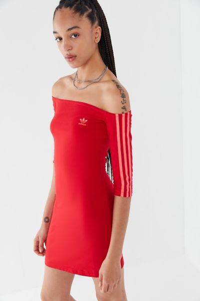 adidas off shoulder dress