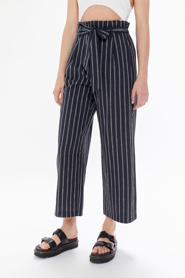 UO Striped Belted Paperbag Pant | Urban Outfitters