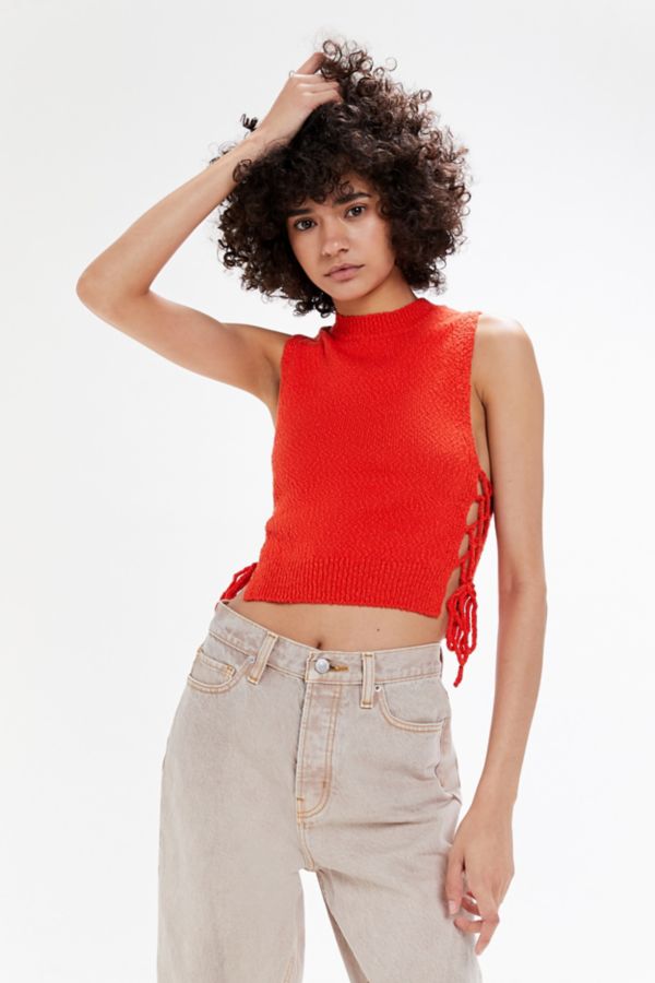 UO Sapphire Side-Tie Cropped Tank Top | Urban Outfitters