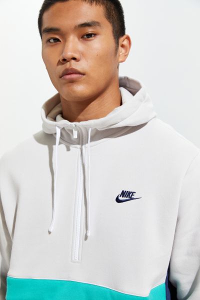 nike club half zip fleece hoodie