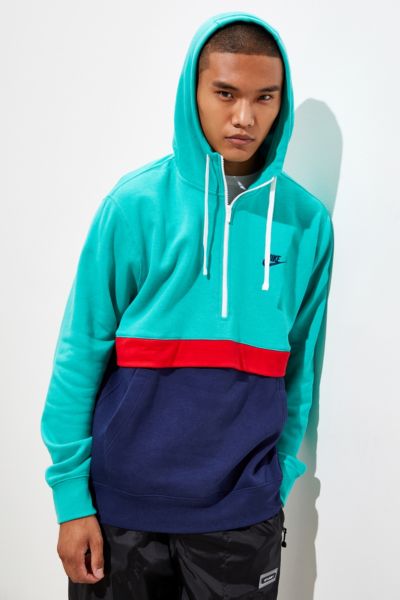 nike half zip club hoodie