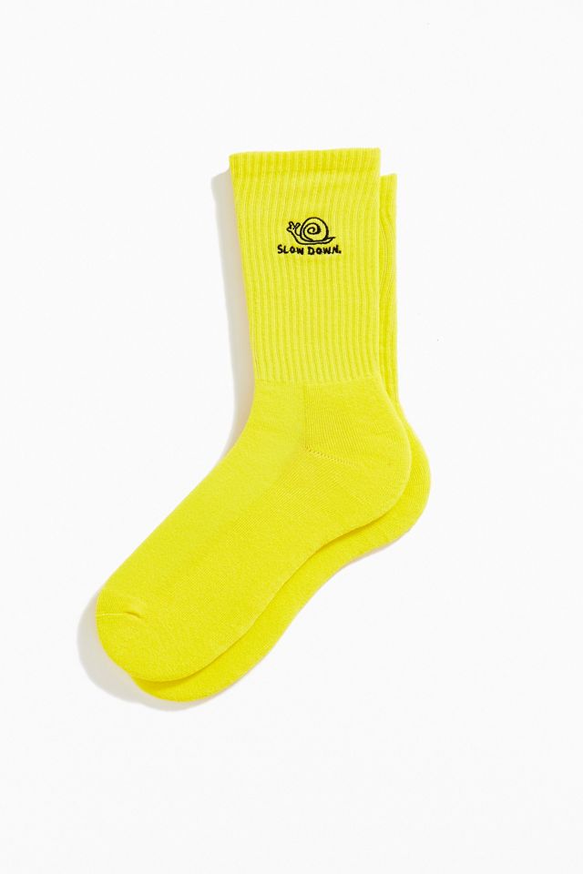 Embroidered Snail Sport Crew Sock | Urban Outfitters Canada