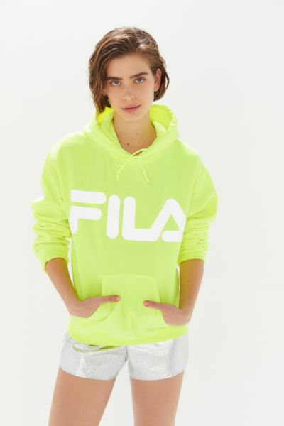 fila uo exclusive logo hoodie sweatshirt