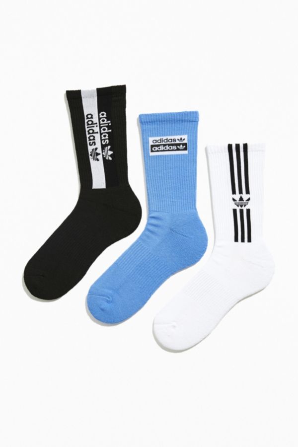 adidas Originals Stacked Logo Crew Sock 3-Pack | Urban Outfitters