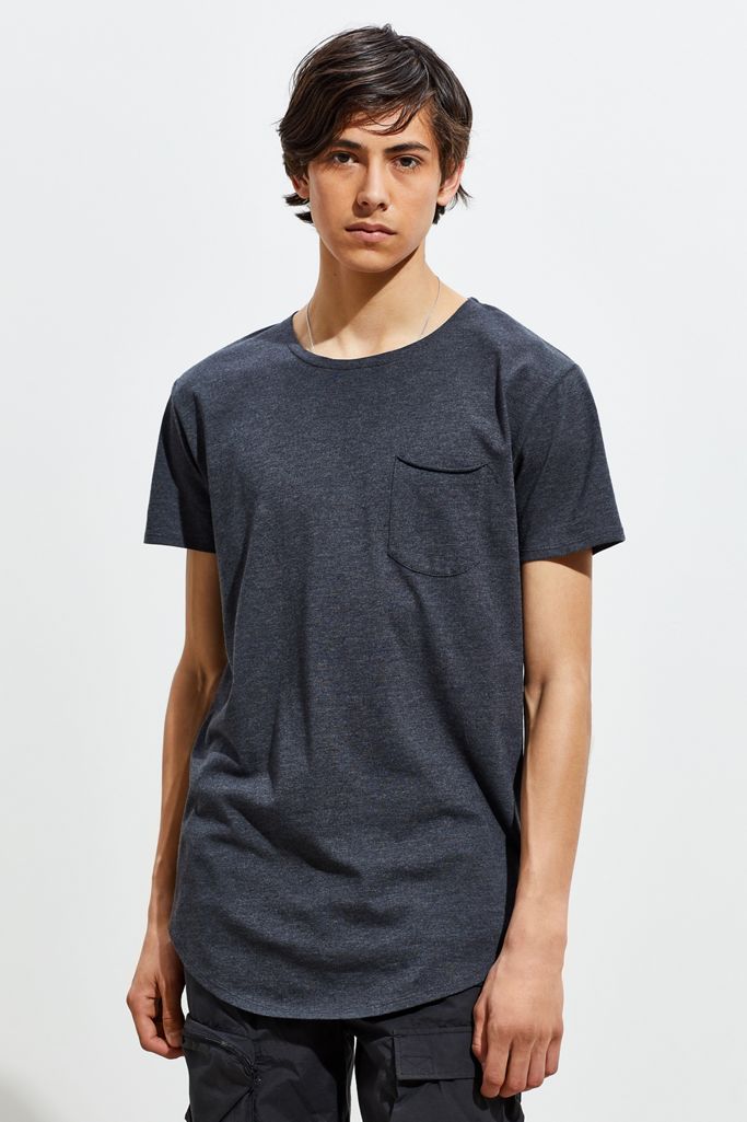 uo scoop neck curved hem tee