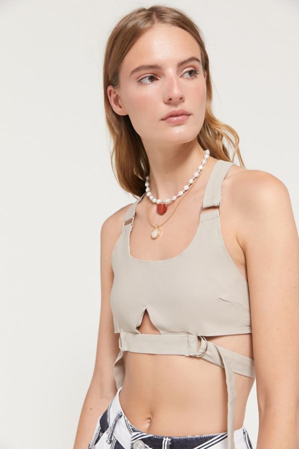 Tiger Mist Reed Utility Cropped Top Urban Outfitters