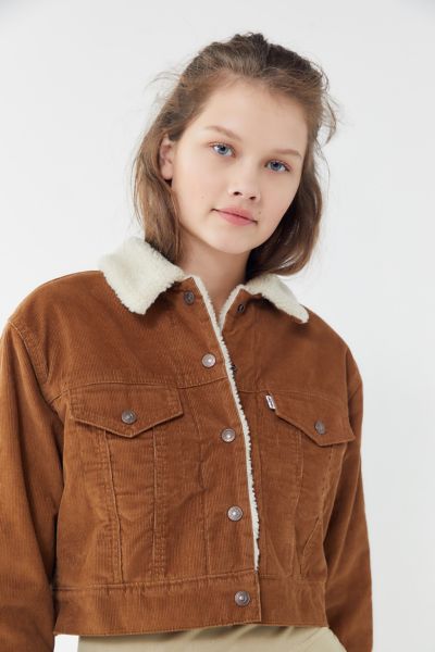 levi's brown corduroy sherpa jacket