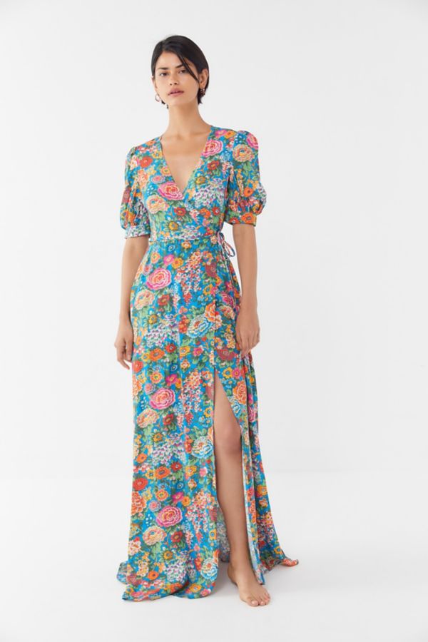 Perseverance London Elysian Day Wrap Maxi Dress | Urban Outfitters