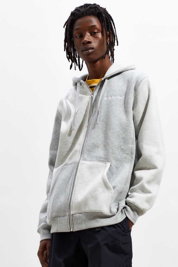 40s & Shorties Crossover Full-Zip Hoodie Sweatshirt | Urban Outfitters