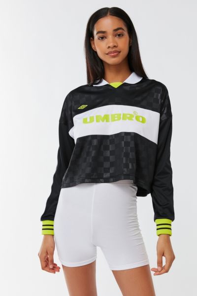 Umbro UO Exclusive Checkered Cropped Rugby Jersey | Urban Outfitters