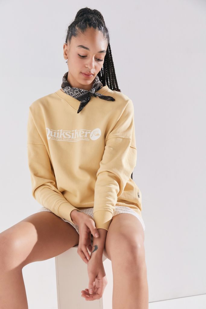 Quiksilver Fleece Boxy Crew Neck Sweatshirt | Urban Outfitters