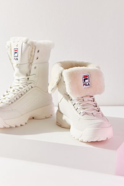 men's fila disruptor shearling boots