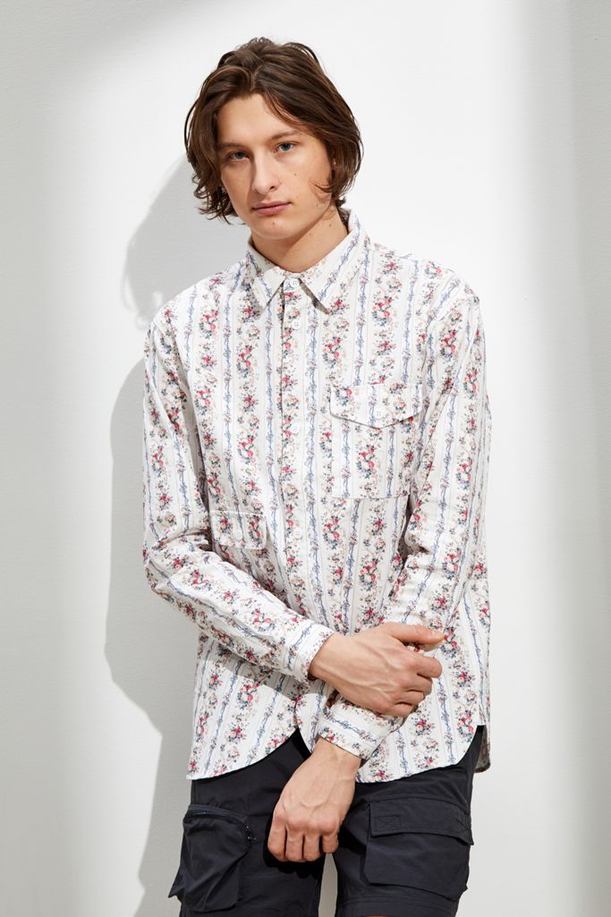 Han Kjobenhavn Powder Flowers Army Button-Down Shirt | Urban Outfitters