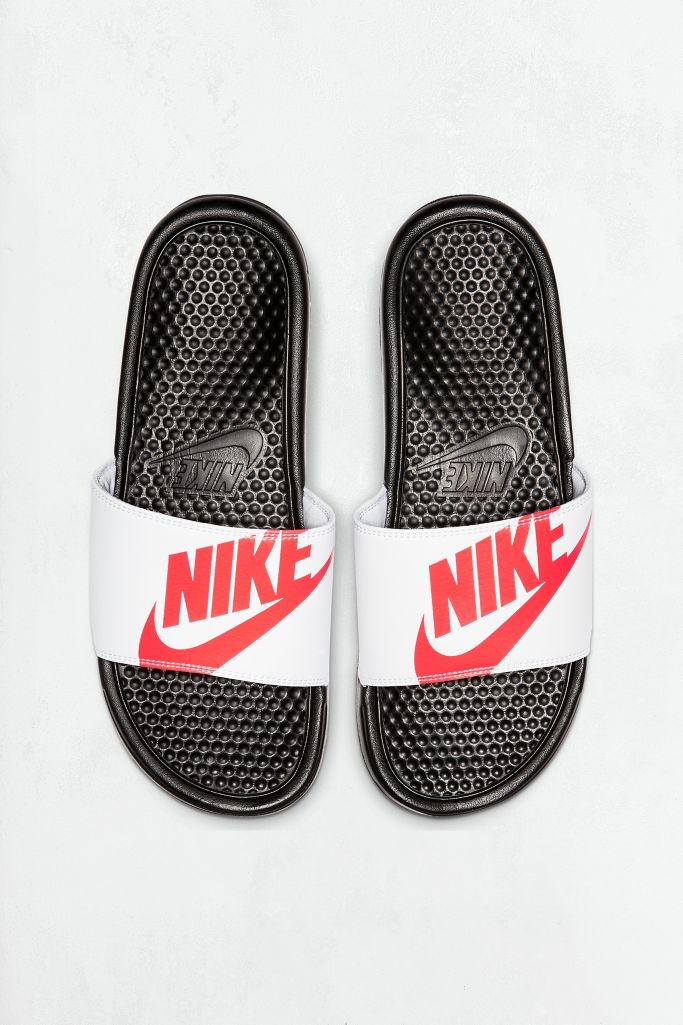 white nike sandals mens