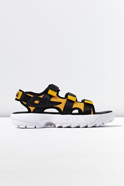 yellow fila sandals