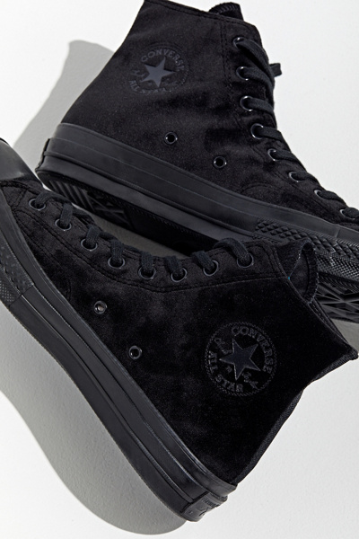 black velvet high top converse