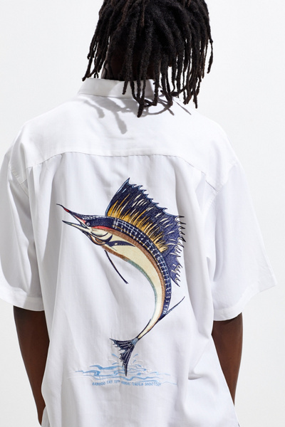 Camisa Masculina BAMBOO CAY Sailfish - Modal Poliéster Manga Curta Bordada