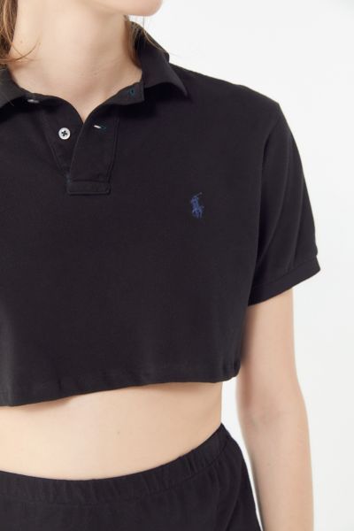 cropped collared polo shirt