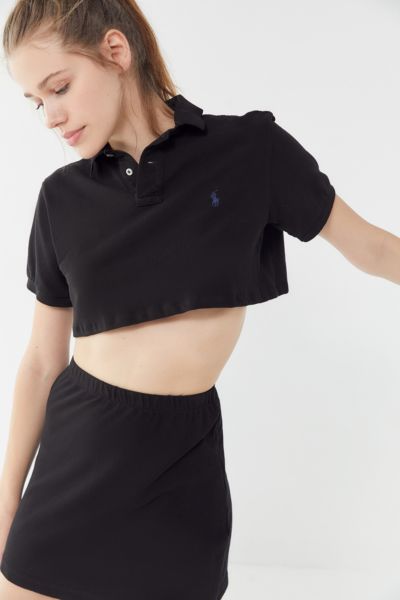 vintage polo crop tee