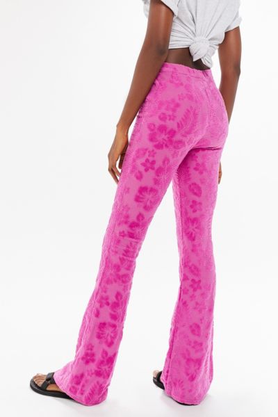 UO Mirage Floral Terry Flare Pant | Urban Outfitters Canada