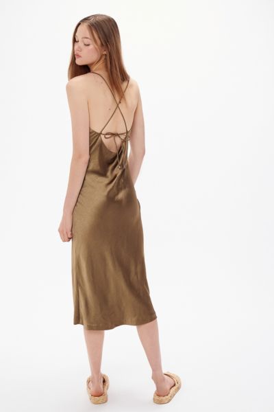 tie back slip dress