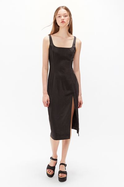 Third Form Slit Square Neck Slip Dress | Urban Outfitters