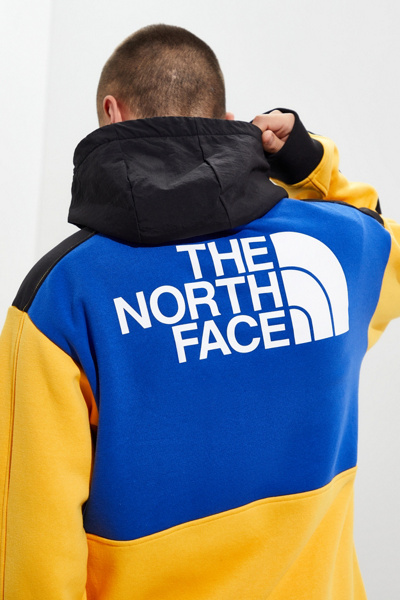 blue north face half zip