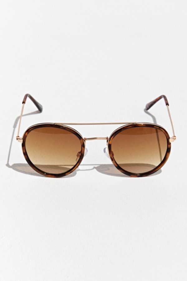 Metal Brow Bar Round Sunglasses Urban Outfitters Canada 2850