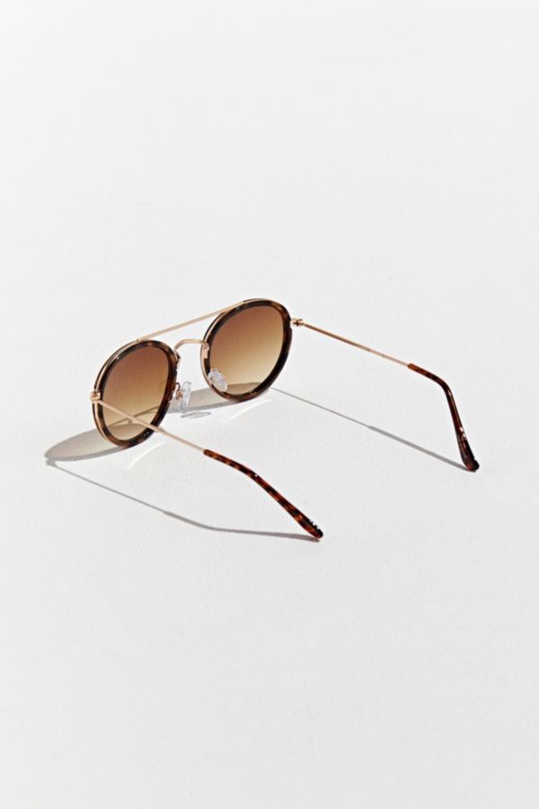 Metal Brow Bar Round Sunglasses Urban Outfitters Canada 5337