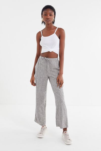 urban outfitters black and white striped pants