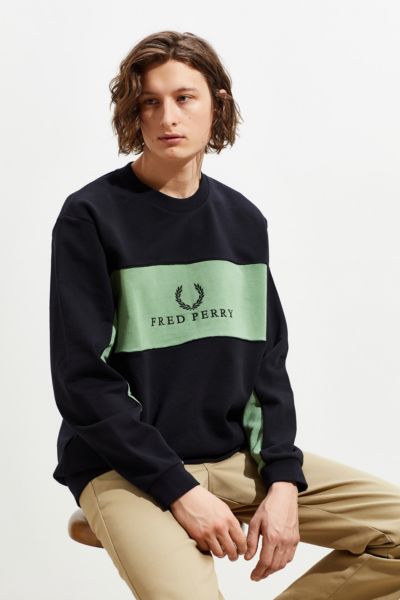 fred perry piped sweatshirt