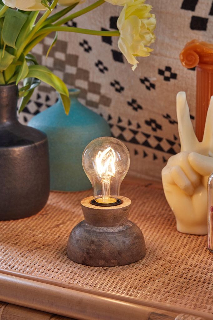 Turned Wood Table Lamp Urban Outfitters
