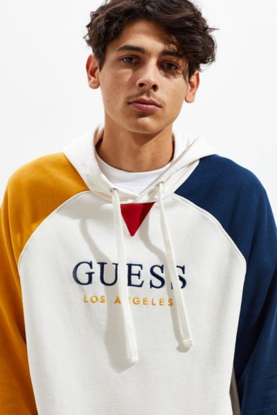 guess color block sweatshirt