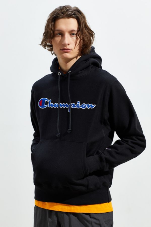 Champion Chain Stitch Script Hoodie Sweatshirt | Urban Outfitters