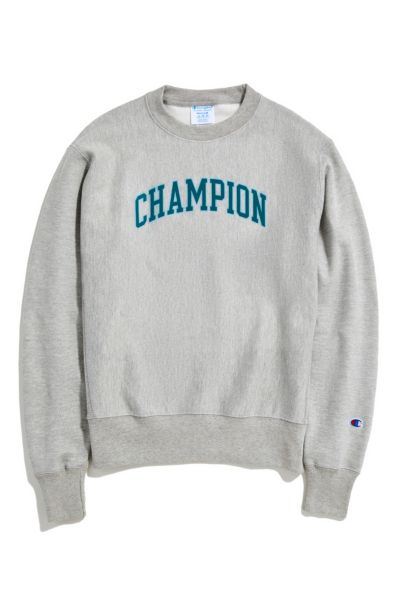 champion x uo blue crew neck sweatshirt