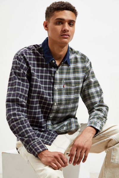 Levi’s Pieced Sunset Spliced Plaid Button-Down Shirt | Urban Outfitters